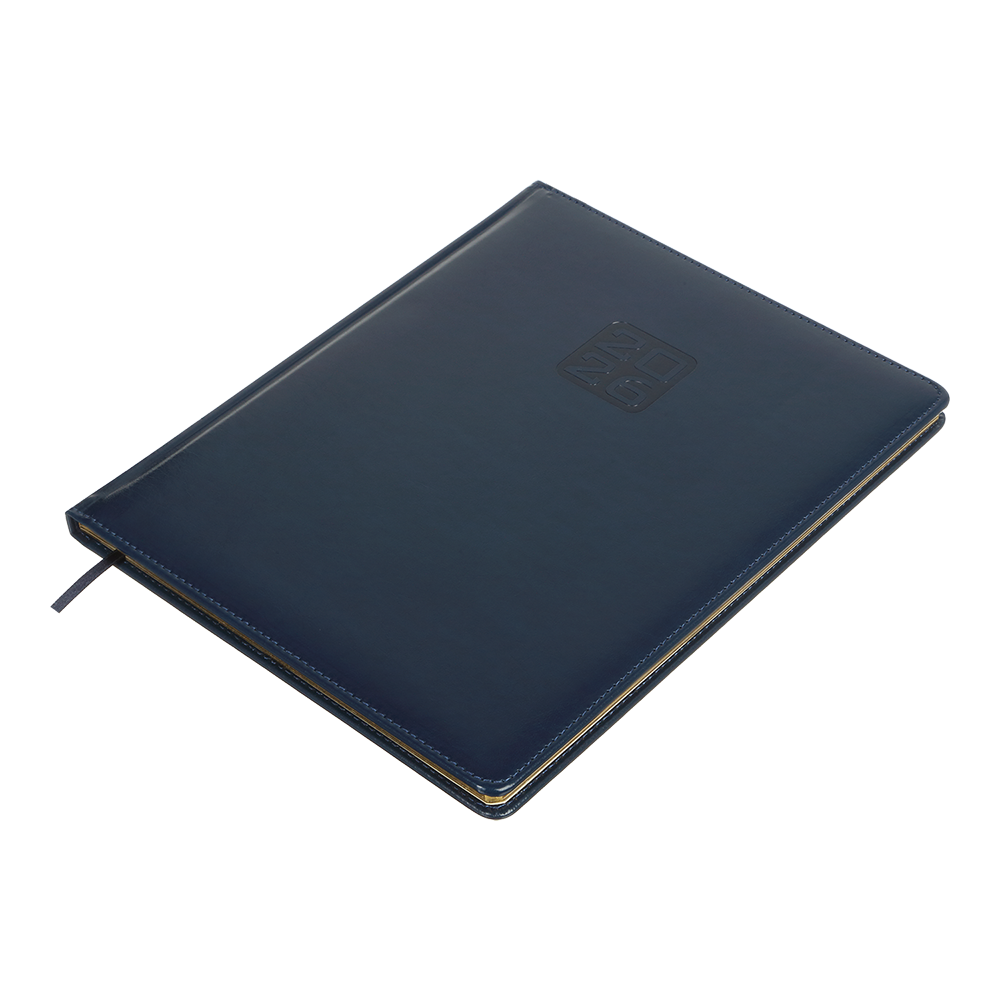 Щотижневик датований 2026 BRAVO, A4, синій, штуч. шкіра/поролон ВМ.2780-02