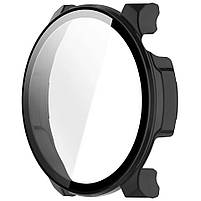 Захисний чохол для смарт годинника Amazfit Balance 2 із загартованим склом чорний, фото 2