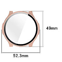 Захисний чохол для смарт годинника Amazfit Balance 2 із загартованим склом чорний, фото 5