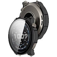 Захисний чохол для смарт годинника Amazfit Balance 2 із загартованим склом чорний, фото 4