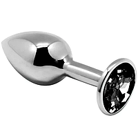 Анальная пробка металлическая Alive Mini Metal Butt Plug - S, 7х2.8 см (чёрная)
