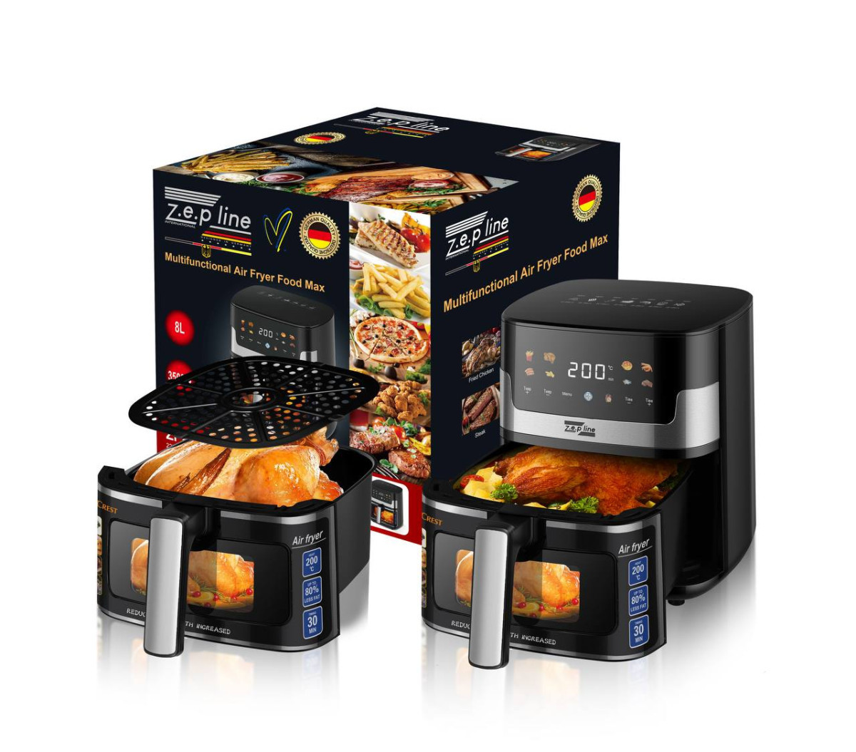 Аерогриль мультипіч Zepline ZP-215 8 л 3500 Вт чорний 5140780, фото 1