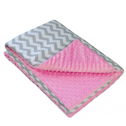 Плед дитячий плюшевий minky Мрія Рожевий 80х90 см.