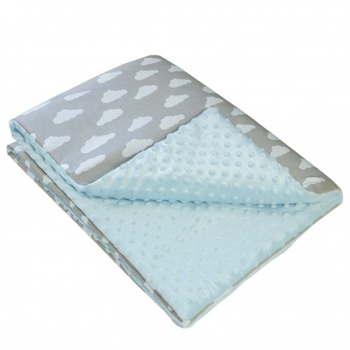 Плед дитячий плюшевий minky Хмари 80х90 см.