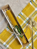 Свеча новогодняя ручной работы. Новогодний подарок. Свеча с декором