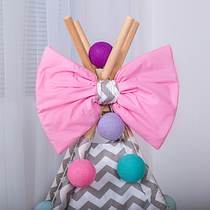 Бант Хатка Сірий із Рожевим