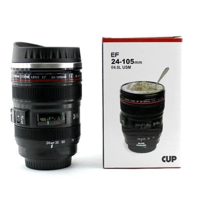 Термокухоль об'єктив. Термостакан об'єктив фотоапарата для гарячих і холодних напоїв, фото 1