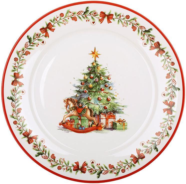 Тарілка порцелянова "Різдвона Ялинка" Ø 26.5 см, кругла, фото 1