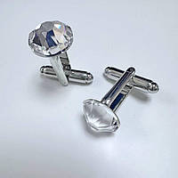Запонки для сценічних костюмів, 11 мм, колір Crystal (каміння Swarovski)