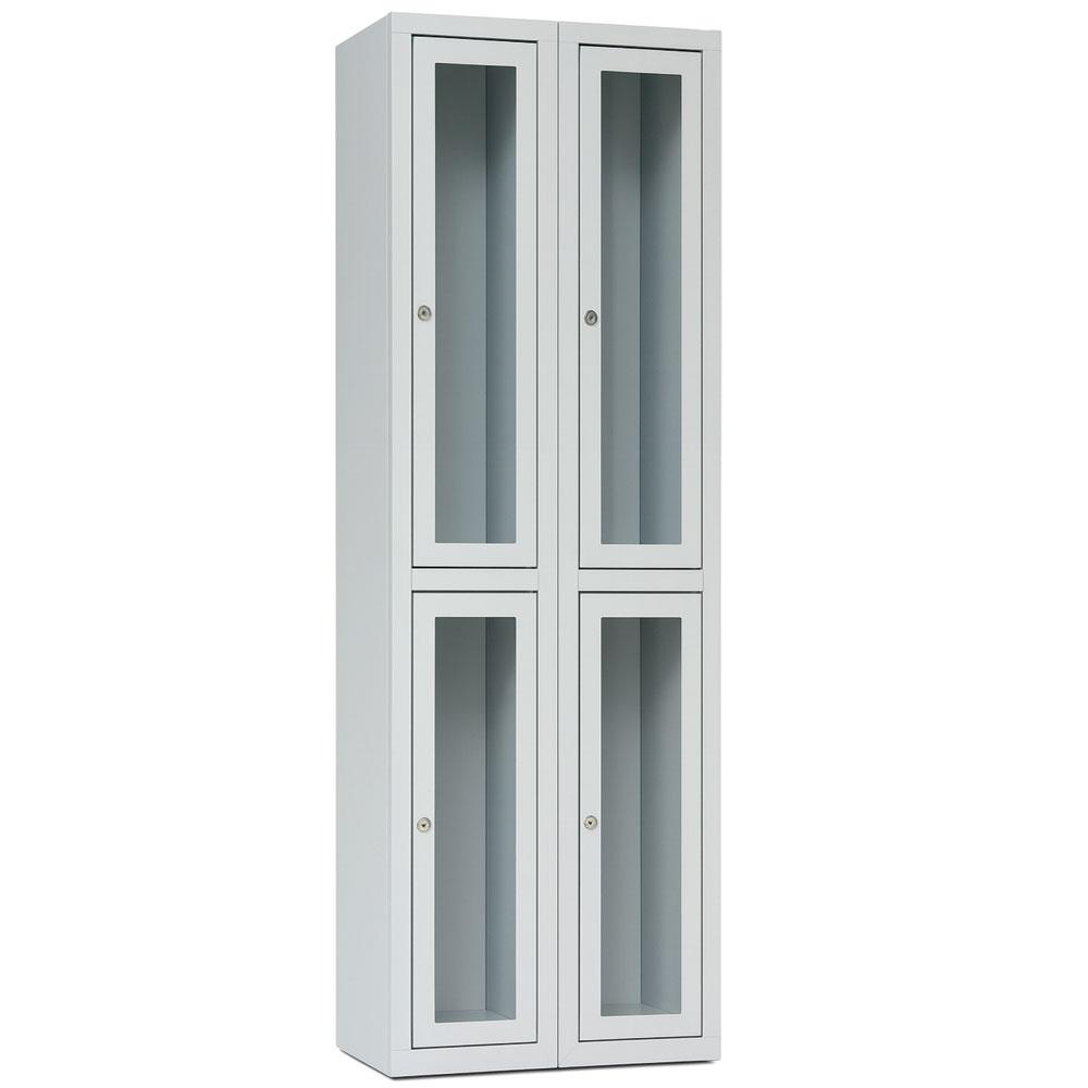 Шафа для одягу металева ШОМ/С-300/2/4 з прозорими дверцятами, фото 1