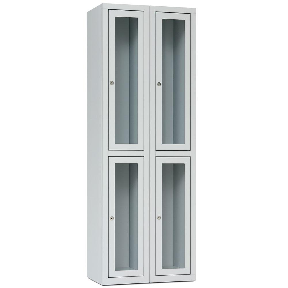 Шафа для одягу металева ШОМ/С-400/2/4 з прозорими дверцятами, фото 1