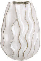 Ваза керамічна "Хвиля" Ø14х22 см, сіра
