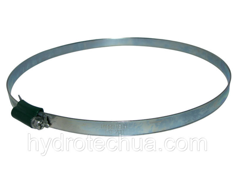 Хомут 170-200 W1 Industry черв'ячний посилений оцинкований HYDRO TECH