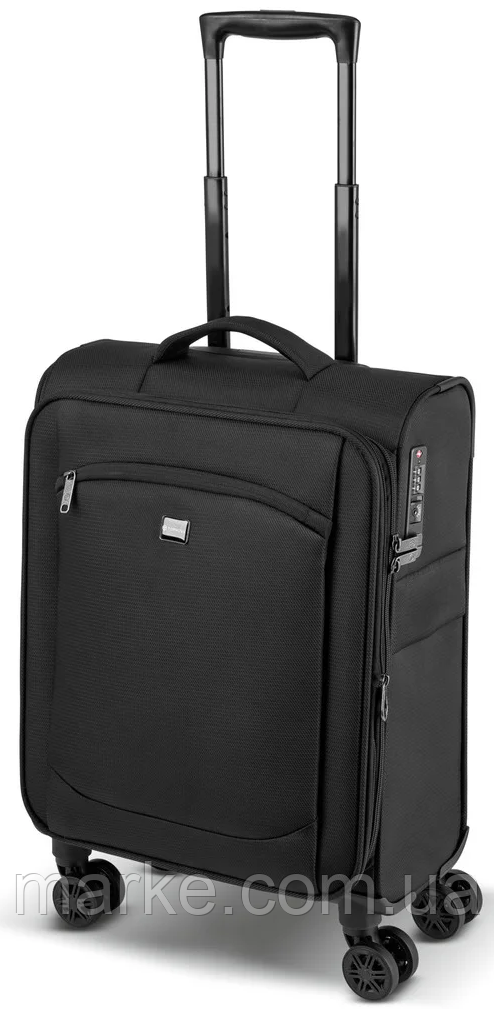 Маленька валіза з тканини зі збільшенням об'єму 35/40L Topmove чорна, фото 1