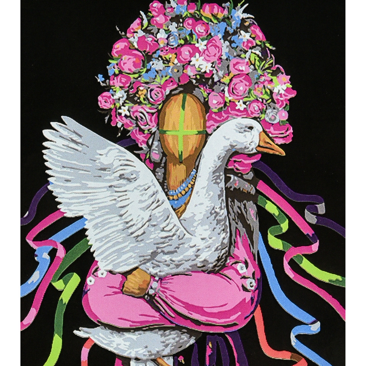 Картина за номерами Патріотична Господарка на чорному фоні 40х50 см Strateg (AH1141), фото 1