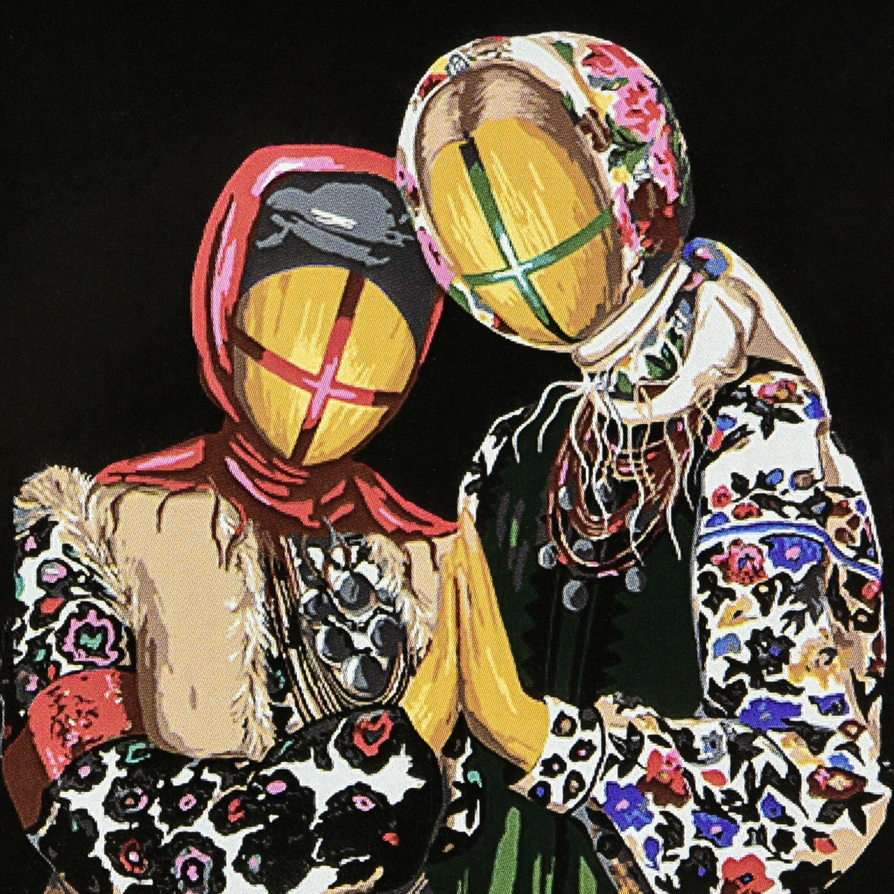 Картина за номерами Патріотична Разом на чорному фоні 40х40 см Strateg (AV4040-90), фото 1