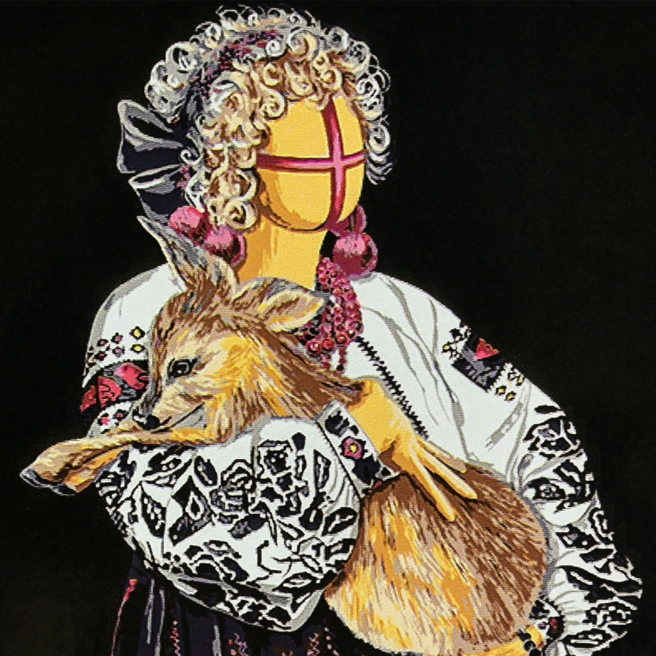 Картина за номерами Патріотична Пригорнута на чорному фоні 40х40 см Strateg (AV4040-86), фото 1