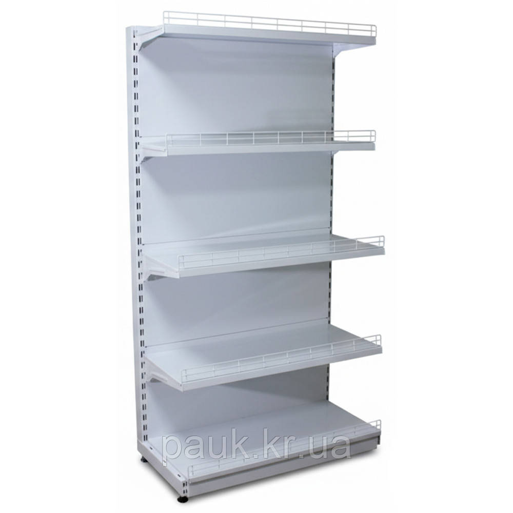 Стелаж торговий металевий 1900х950 мм, приставний стелаж односторонній Рістел, стелаж для продуктів, стелаж для техніки, для, фото 1