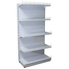 Стелаж торговий металевий 1900х950 мм, приставний стелаж односторонній Рістел, стелаж для продуктів, стелаж для техніки, для