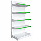 Стелаж торговий металевий 1900х950 мм, приставний стелаж односторонній Рістел, стелаж для продуктів, стелаж для техніки, для, фото 4