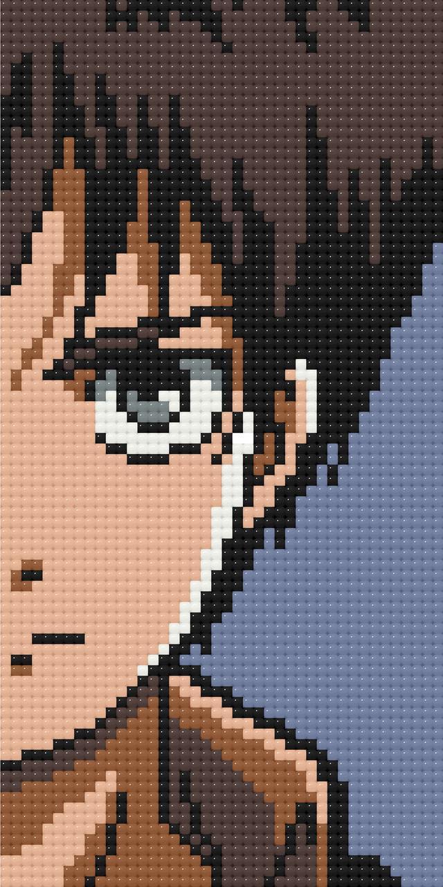 Алмазна мозаїка Ерен Йегер (Атака на титанів) 12х24 см Орігамі (ODM0138), фото 1