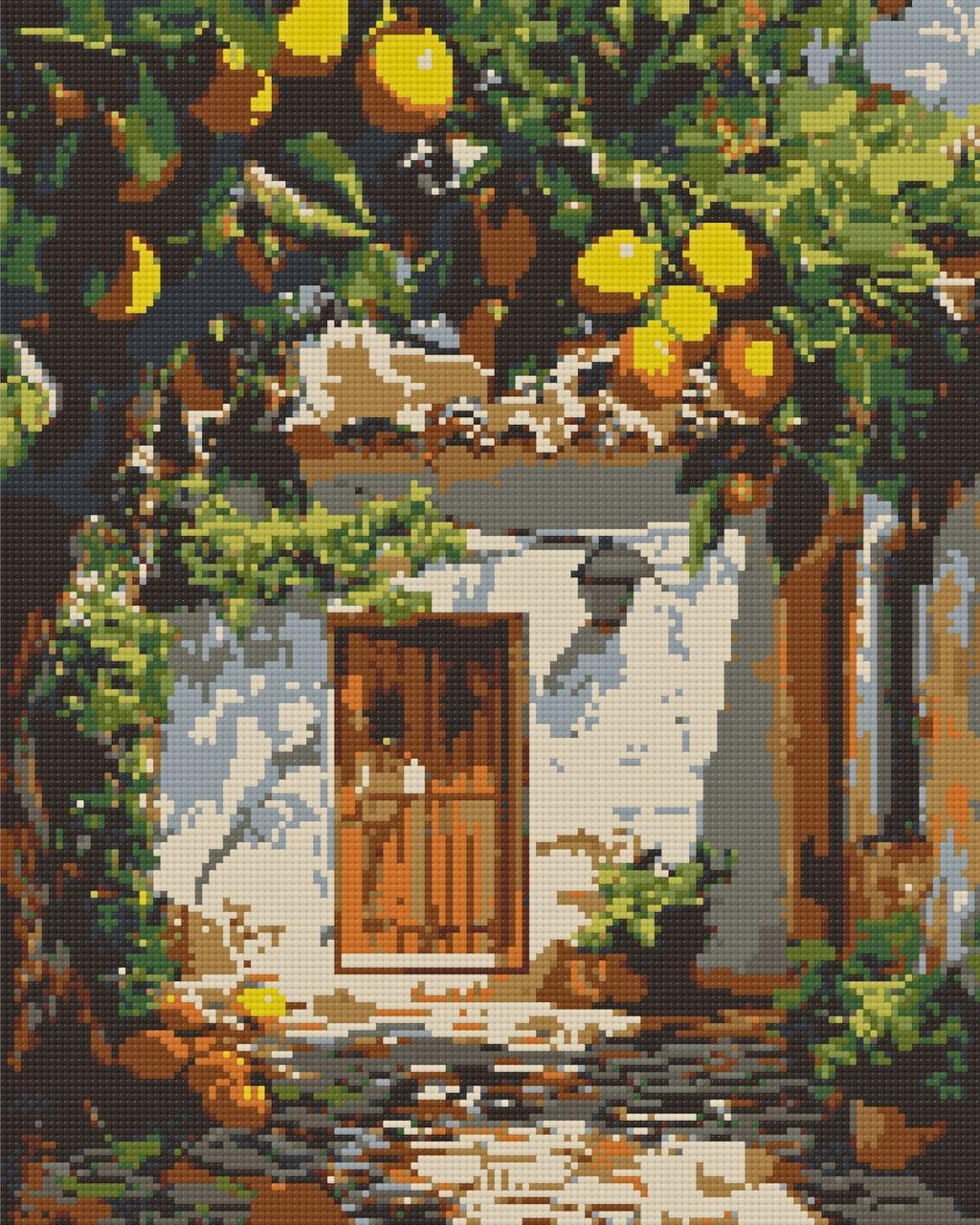 Алмазна мозаїка Лимонний двір 40х50 см Орігамі (OD3487), фото 1