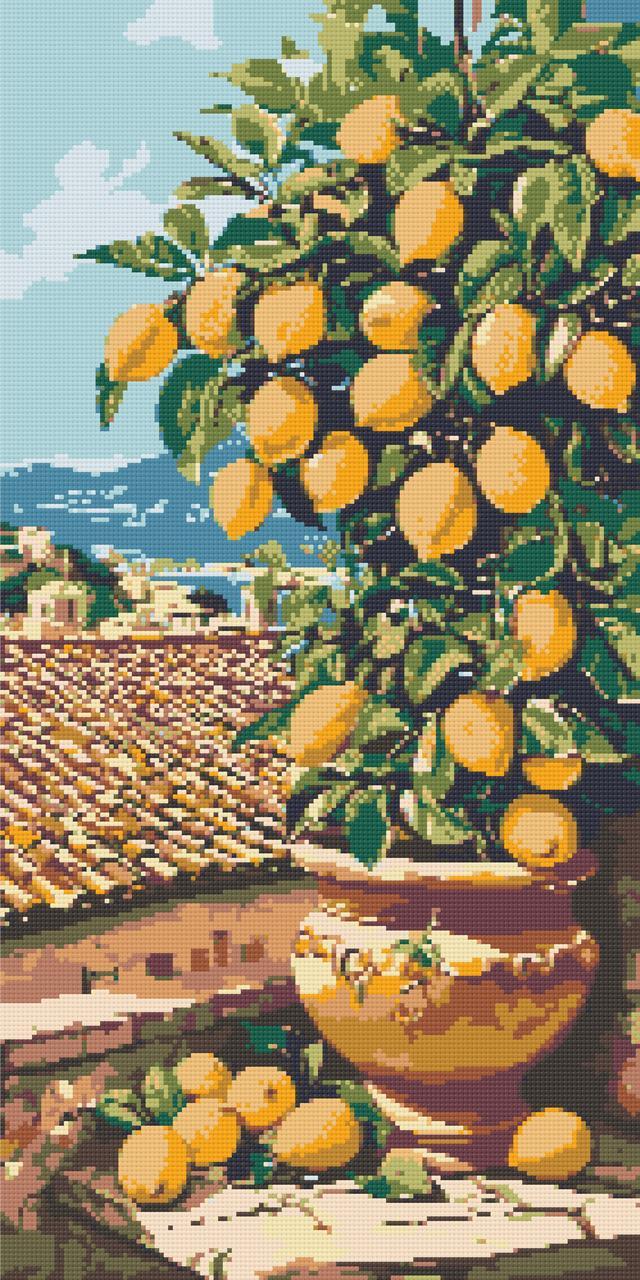 Алмазна мозаїка XXL Цитрусове дерево 40х80 см Орігамі (OD5116), фото 1