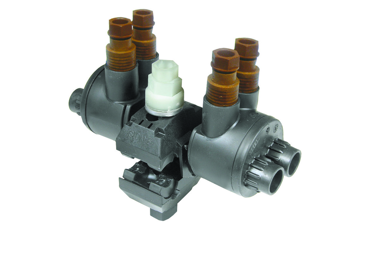 Відгалужувальний проколюючий затискач TT4D 87 F3А 50-150/4x6-35, з'єднувальний, для ЛЕП, фото 1