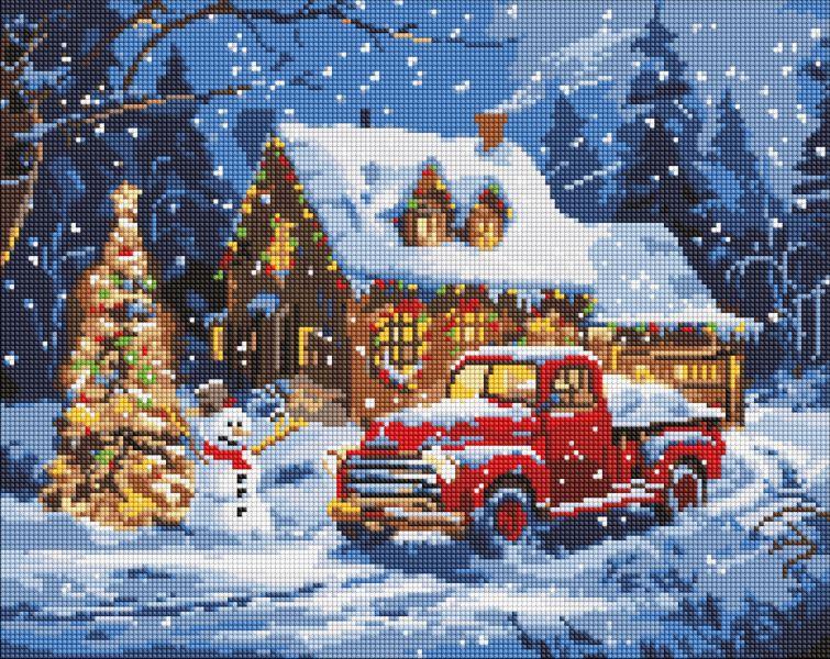 Алмазна мозаїка Новорічні дива art_selena_ua 40х50 Ідейка (AMO8101), фото 1