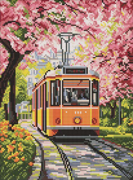 Алмазна мозаїка Квітуча дорога art_selena_ua 30х40 Ідейка (AMO8206), фото 1