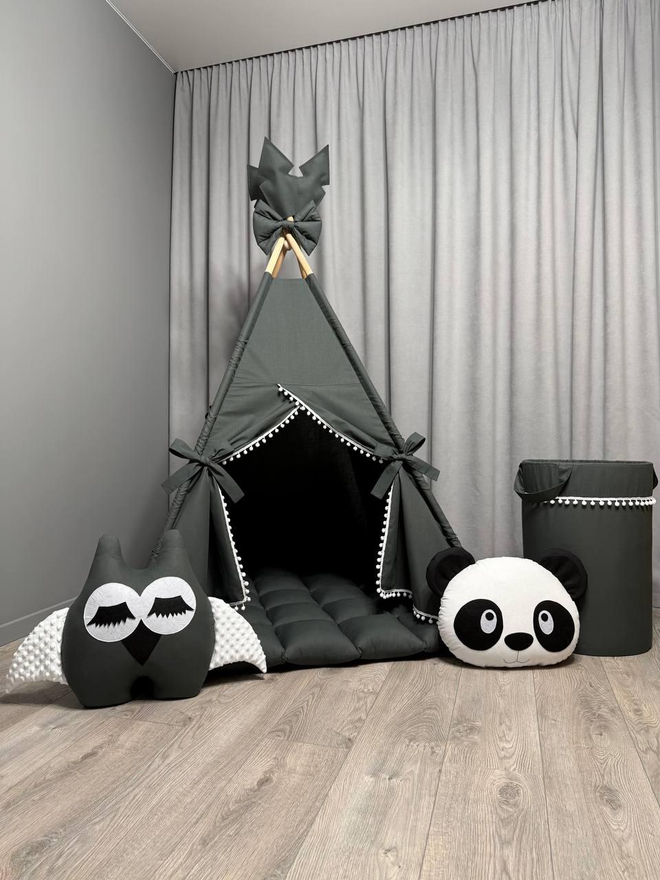 Вігвам для дітей Друзі індіанці 14 БОНБОН з Кошиком Повний комплект, вігвам для хлопчика, вігвам для дівчинки, дитячий вігвам, фото 1