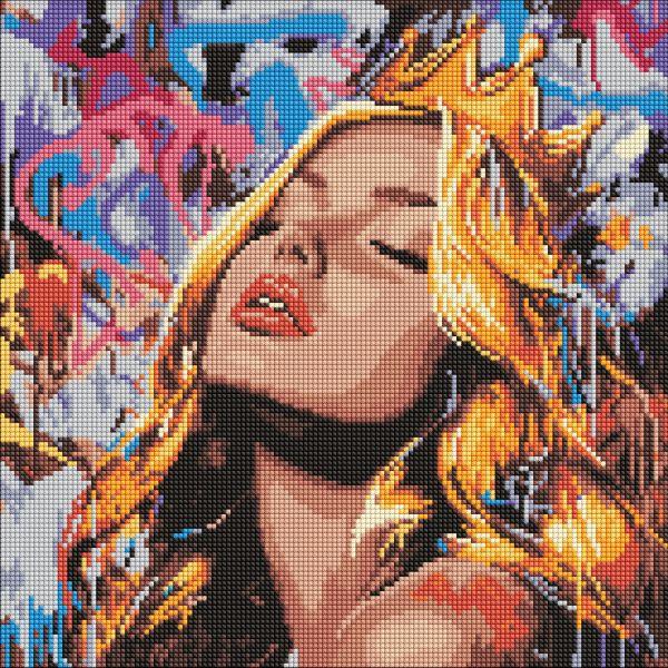 Алмазна мозаїка Сучасна Спляча красуня art_selena_ua 40х40 Ідейка (AMO8316), фото 1