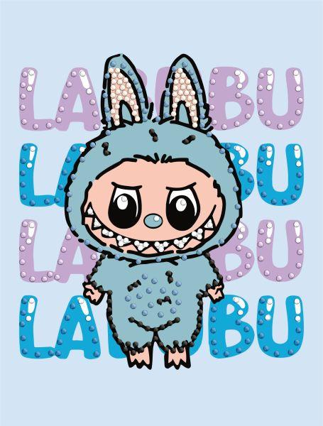 Алмазна мозаїка з частковою викладкою Він Лабубу art_selena_ua 15х20 Ідейка (AMV1228), фото 1