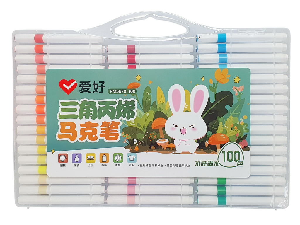 Набір скеч-маркерів 100 шт акрилеві Aihao для малювання код: PM5670-100, фото 1