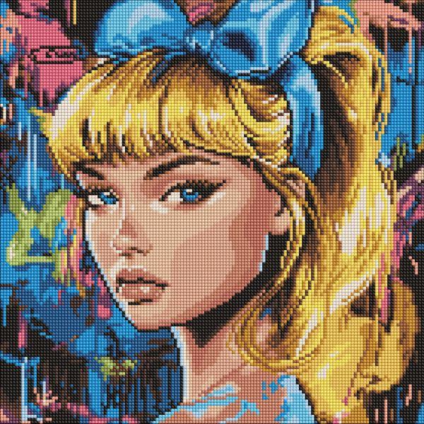 Алмазна мозаїка Сучасна Попелюшка art_selena_ua 40х40 Ідейка (AMO8312), фото 1