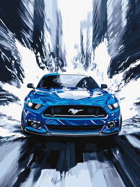 Картина за номерами Синій мустанг art_selena_ua 30х40 Ідейка (KHO5159), фото 1