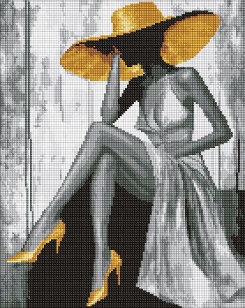 Алмазна мозаїка Золота дама art_selena_ua 40х50 Ідейка (AMO8243), фото 1