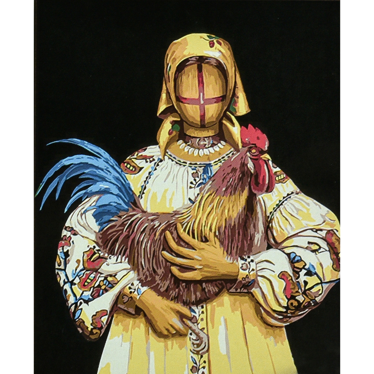 Картина за номерами Strateg Ранкова на чорному фоні з лаком розміром 40х50 см (AH1150), фото 1