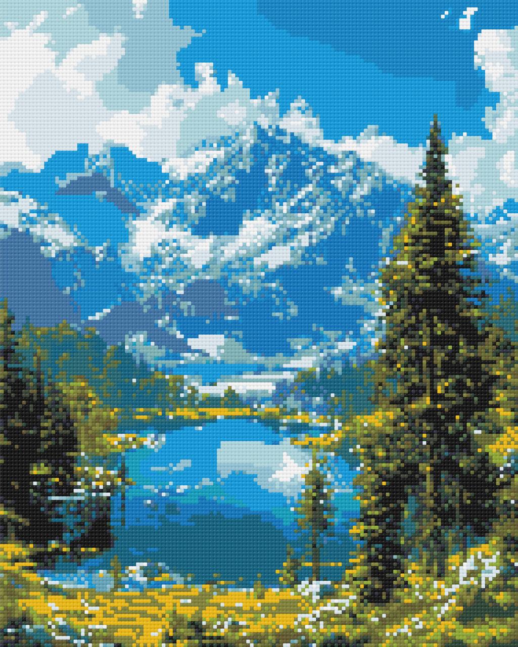 Алмазна мозаїка Гірський спокій 40*50 см Орігамі (OD30990), фото 1