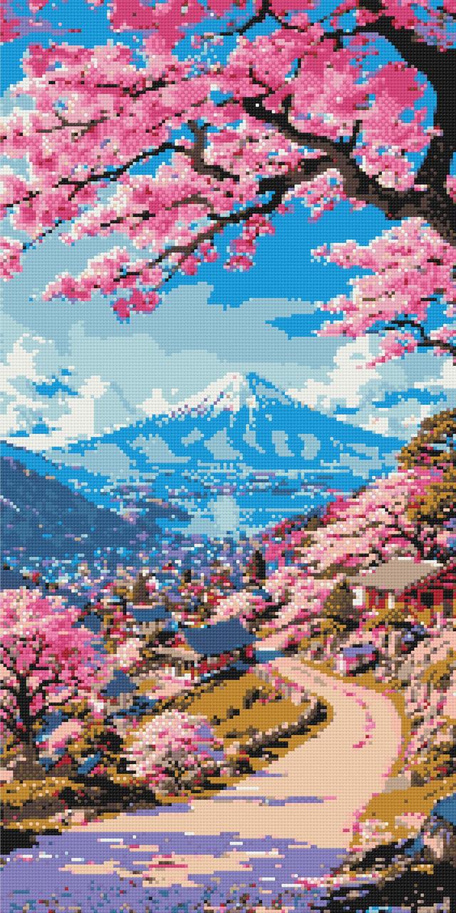 Алмазна мозаїка Краса японської сакури 40*80 см Орігамі (OD5141), фото 1