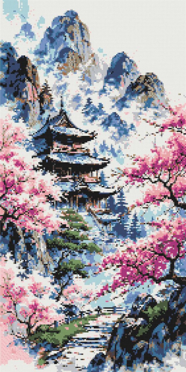 Алмазна мозаїка Гармонія Сходу 40*80 см Орігамі (OD5138), фото 1