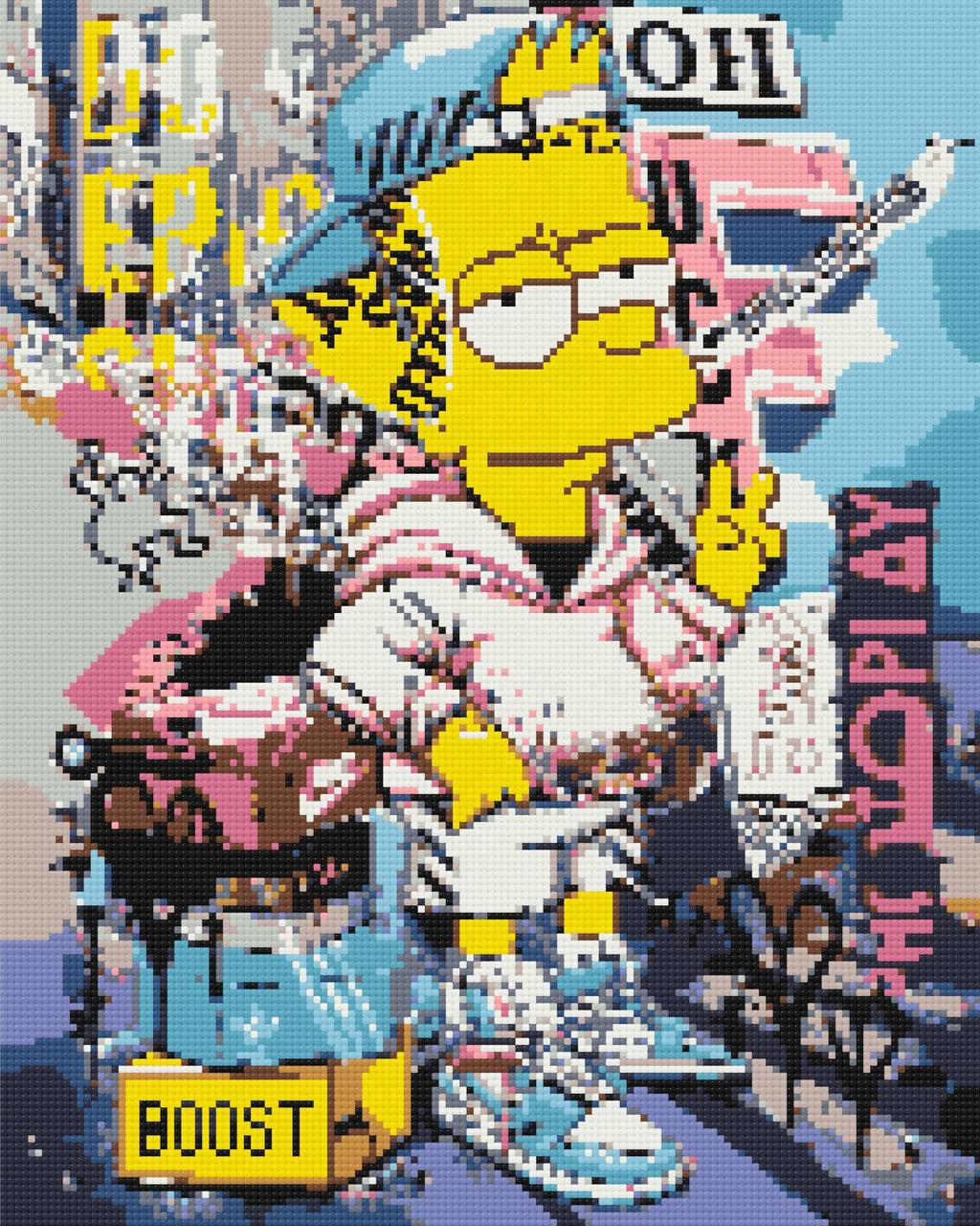 Алмазна мозаїка Барт Сімпсон 40*50 см Орігамі (OD3501), фото 1