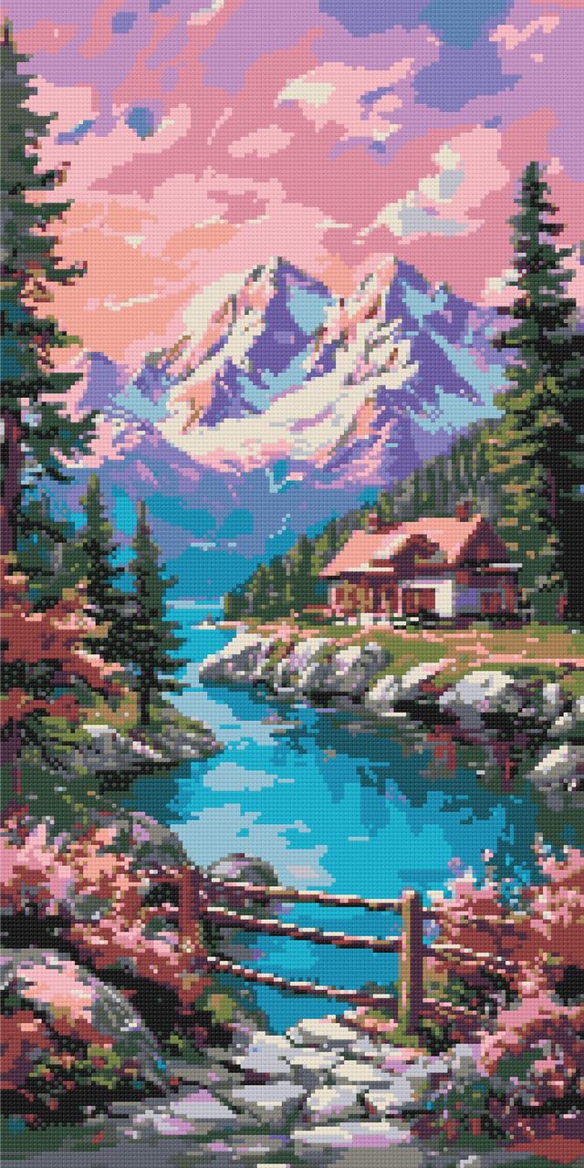 Алмазна мозаїка Спокій вершин 40*80 см Орігамі (OD5146), фото 1