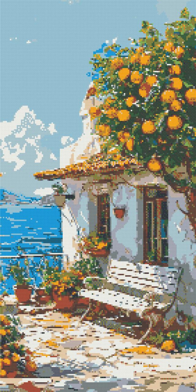 Алмазна мозаїка Італійський пейзаж 40*80 см Орігамі (OD5115), фото 1