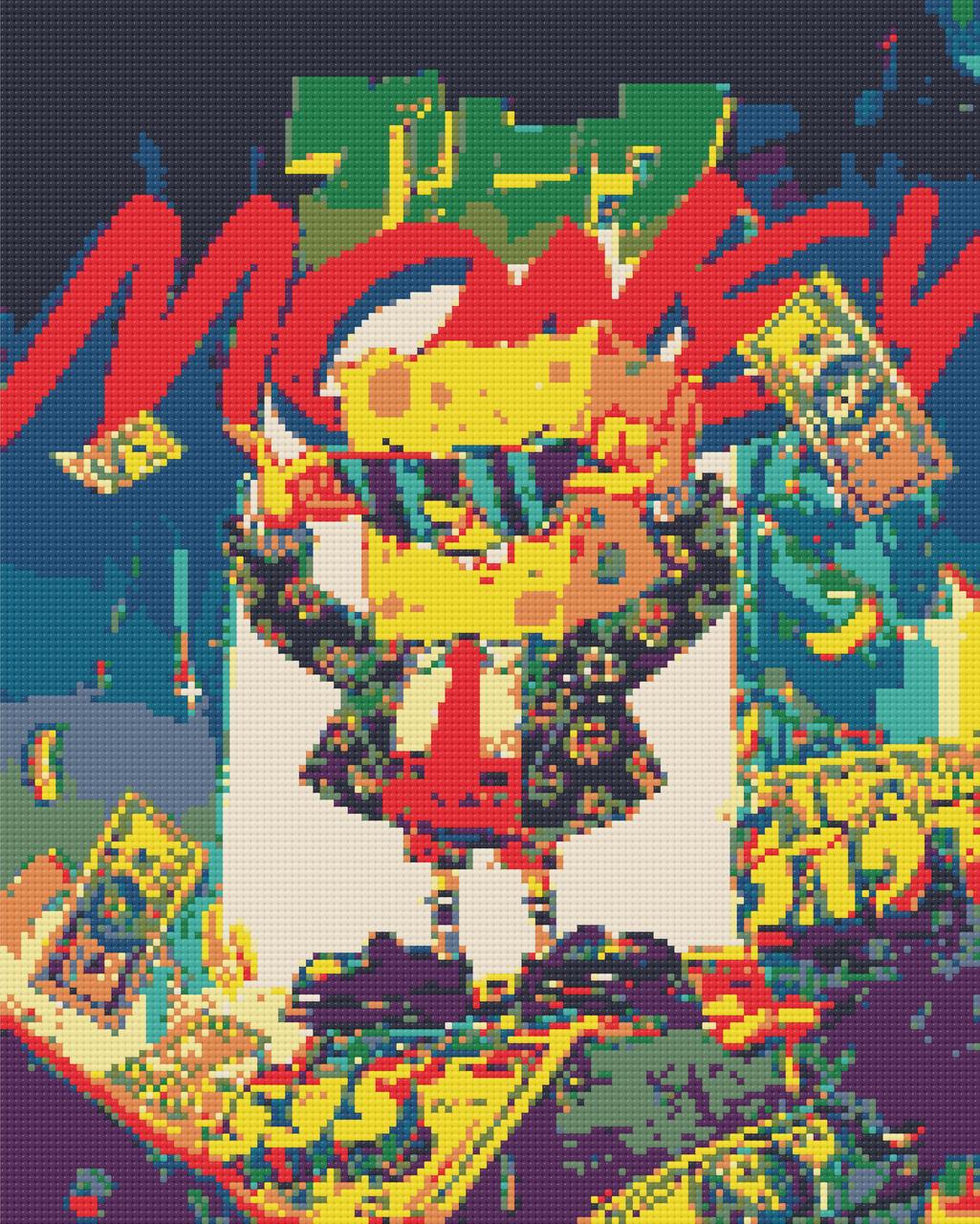 Алмазна мозаїка Спанчбоб з грошима / Губка боб 40*50 см Орігамі (OD31680), фото 1