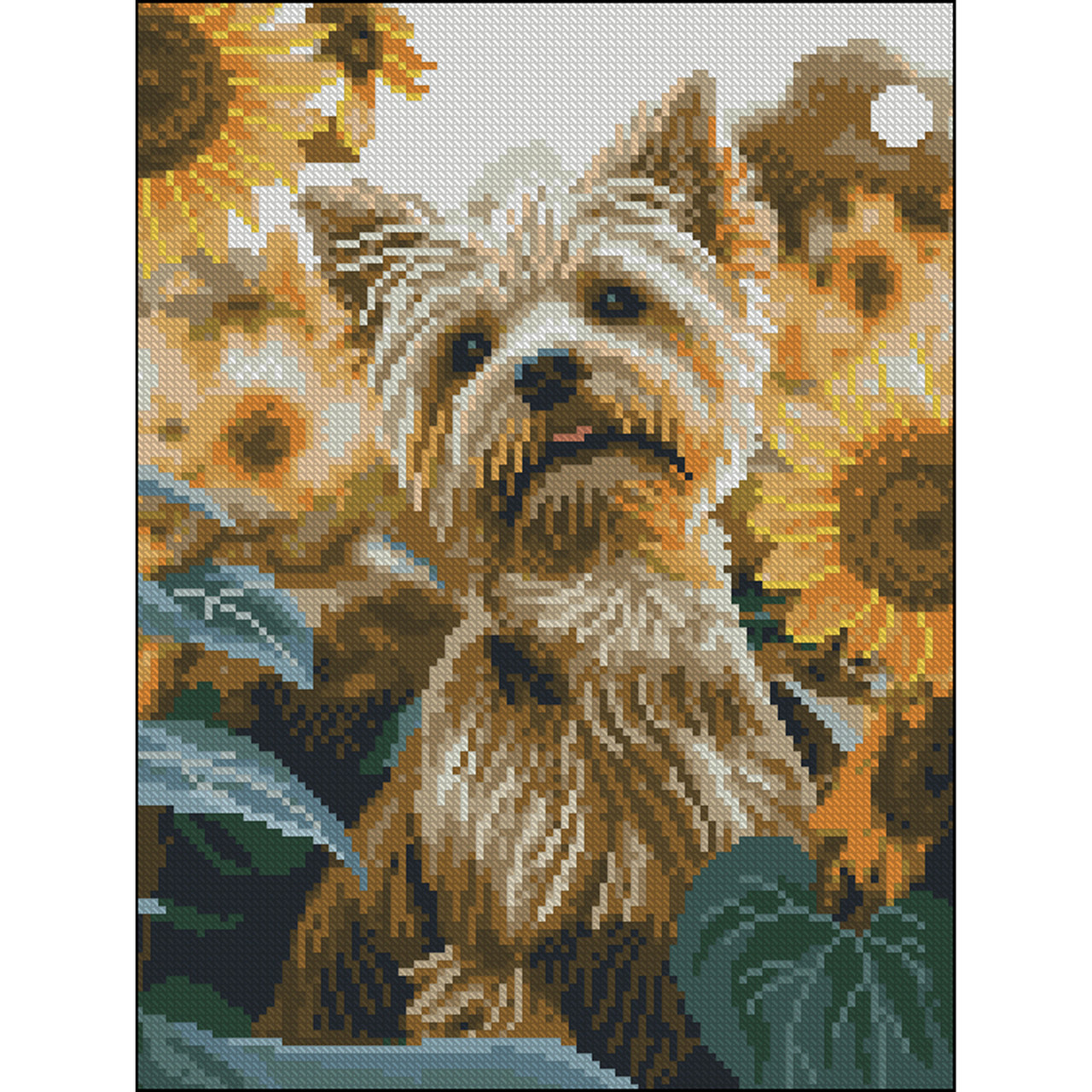 Алмазна мозаїка Цуцик без підрамника 30х40 см Strateg (ZAV3040-30), фото 1