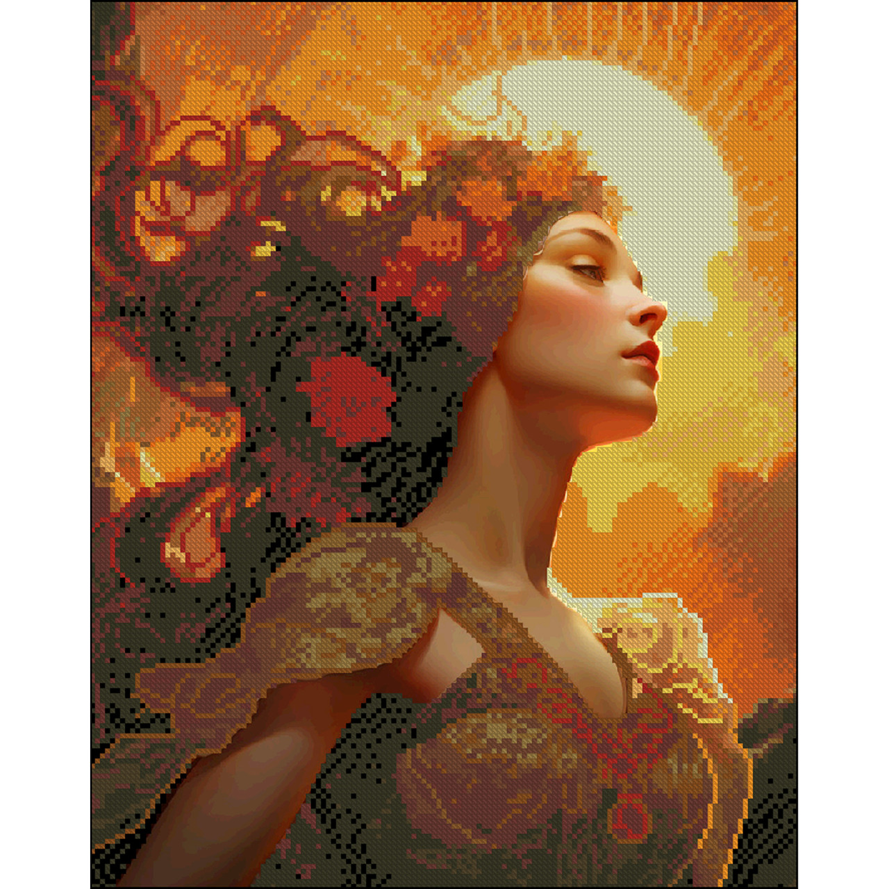 Алмазна мозаїка Амазонка без підрамника 40х50 см Strateg (ZAV4050-8), фото 1