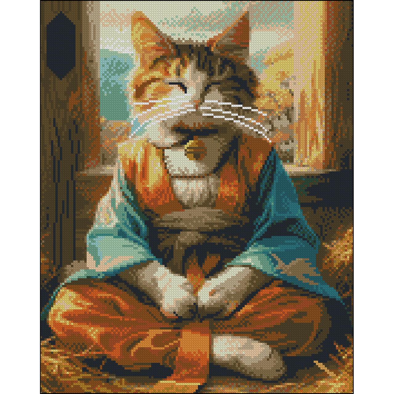 Алмазна мозаїка Медитація без підрамника 40х50 см Strateg (ZAV4050-24), фото 1