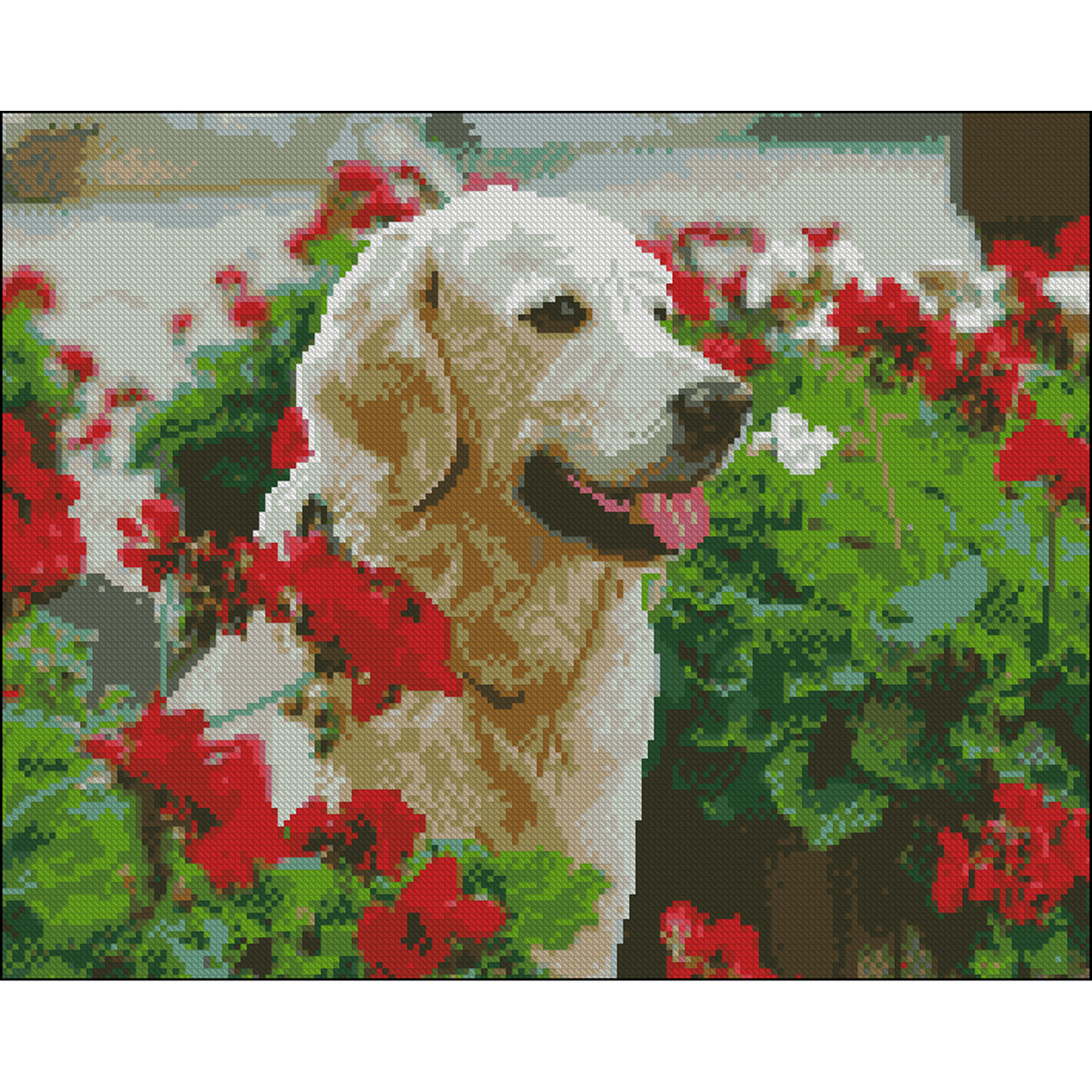 Алмазна мозаїка Вірний друг без підрамника 40х50 см Strateg (ZAV4050-27), фото 1