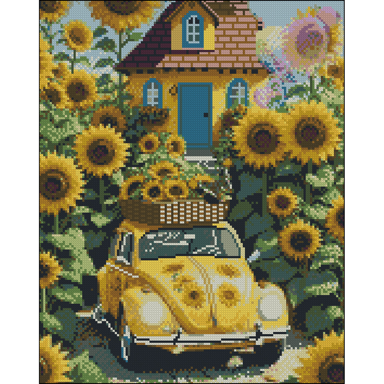 Алмазна мозаїка Літо у селі без підрамника 40х50 см Strateg (ZAV4050-44), фото 1